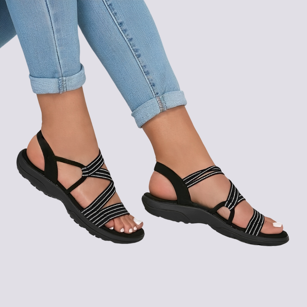 Abby - Sandales Femme - Pour Journées Décontractées à la Plage