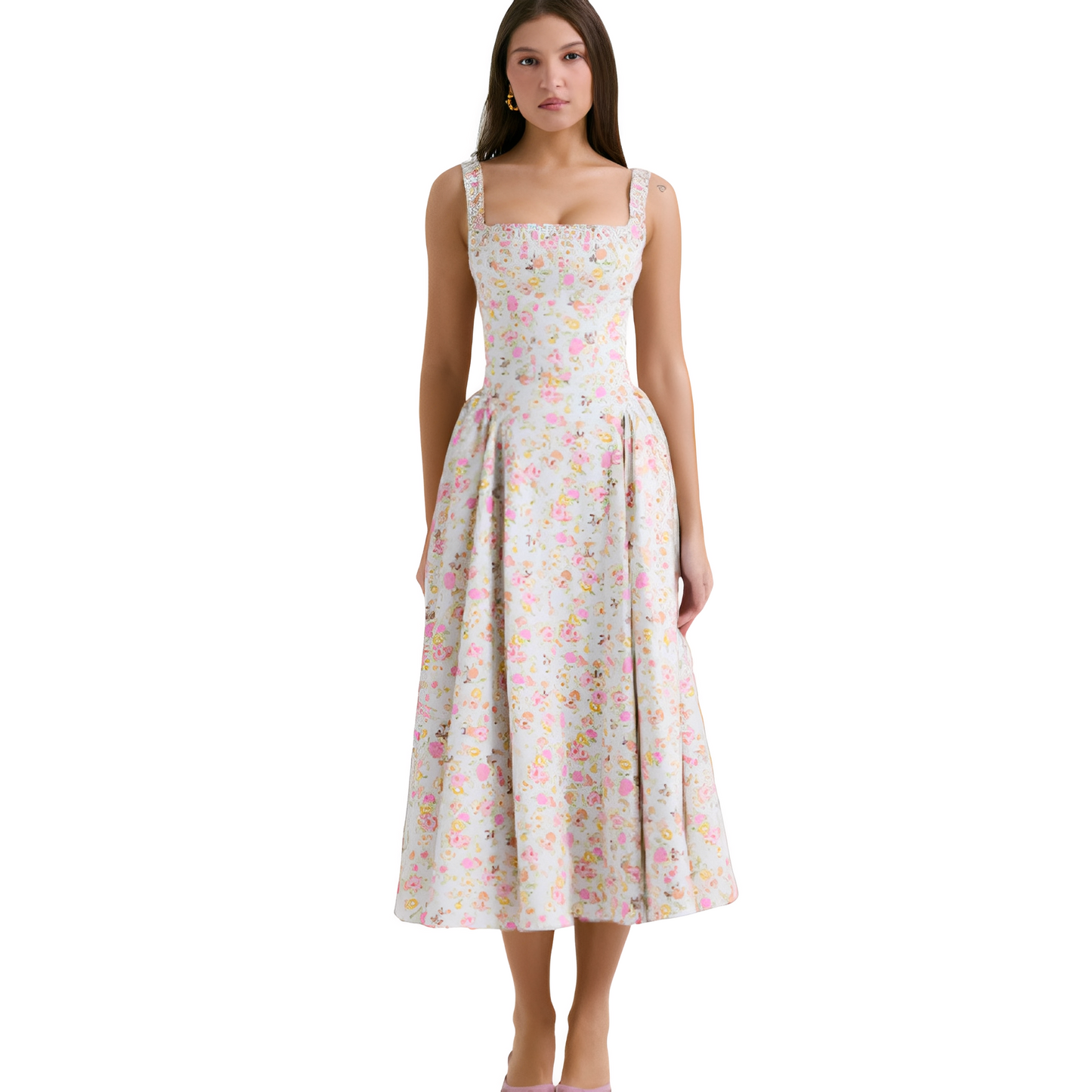 Irene - Elegantes mittellanges Korsettkleid für Damen