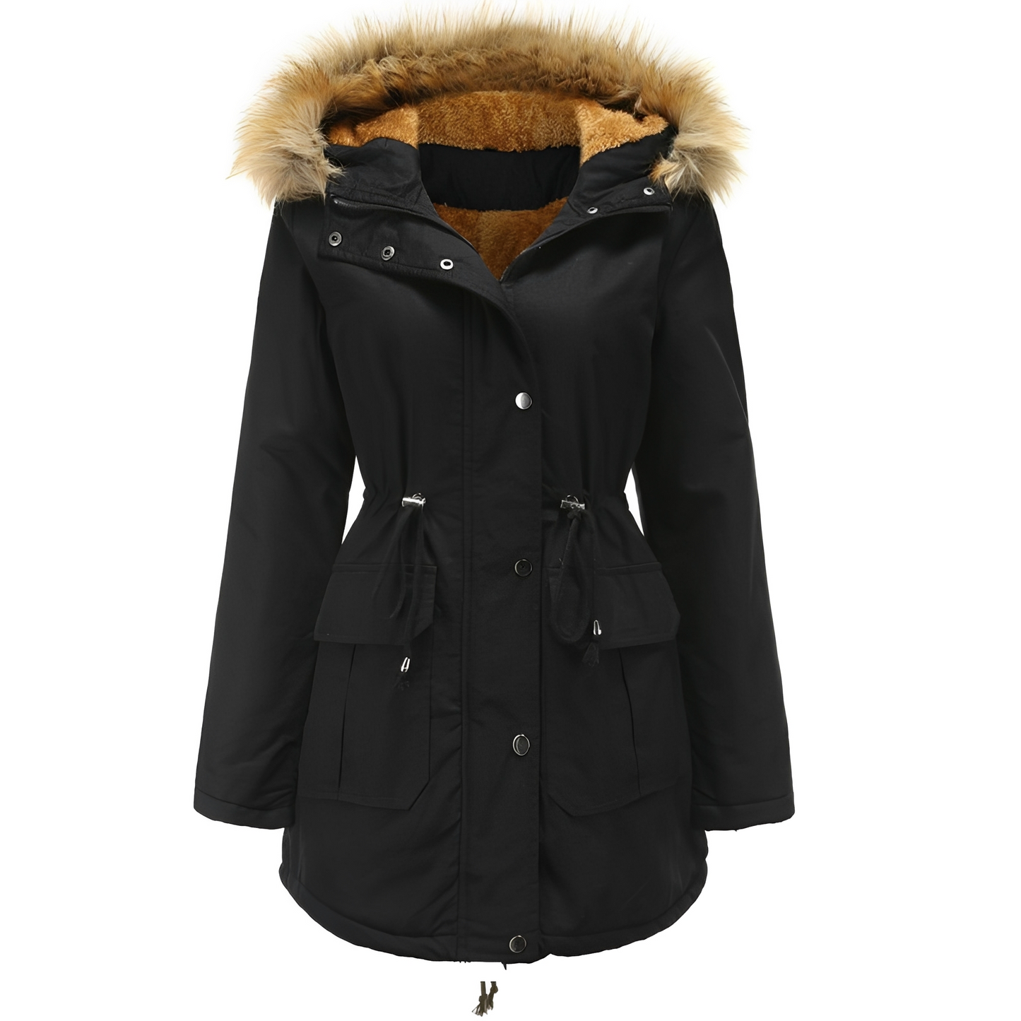 Nordica - Parka moderne pour femmes avec col en fourrure