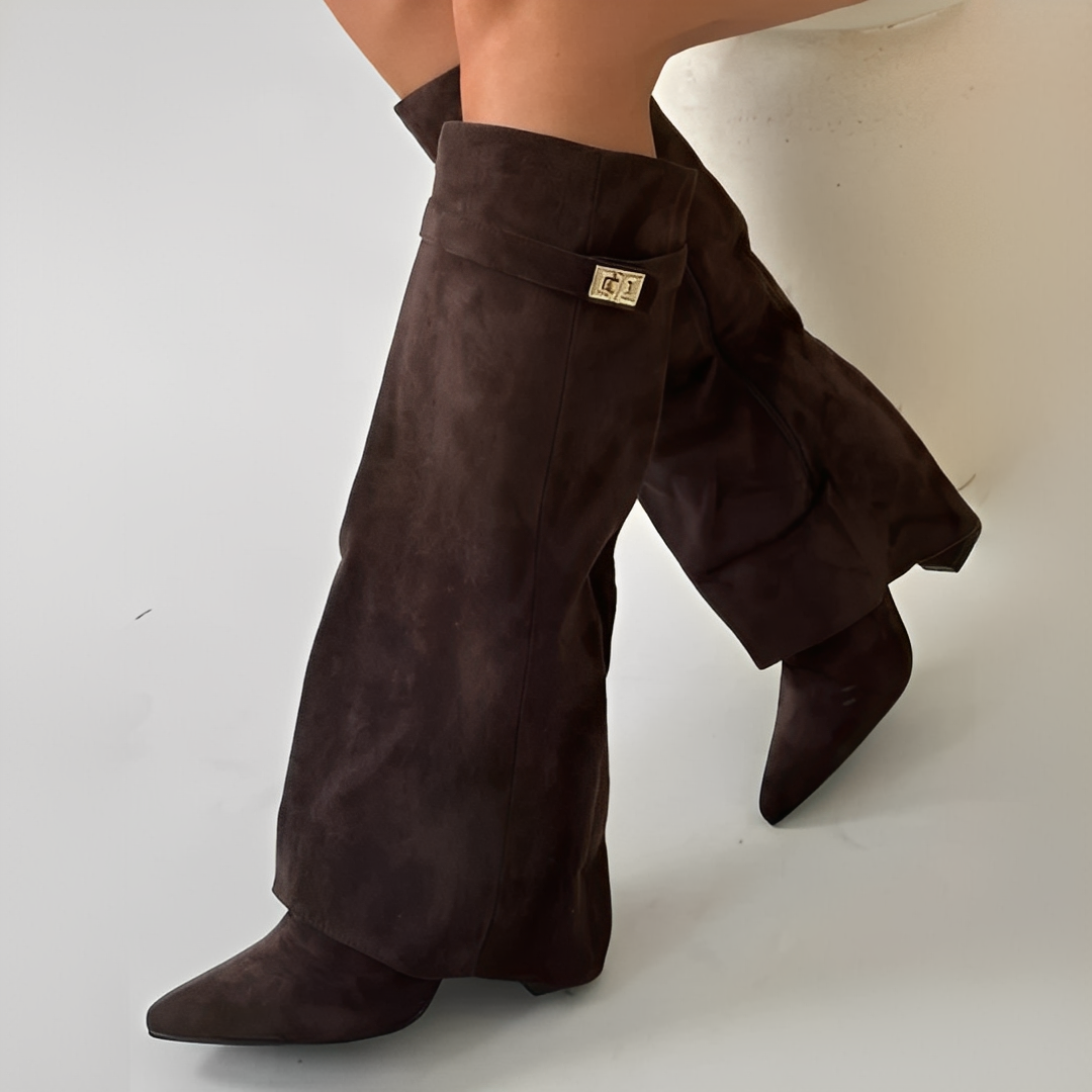 Charrise - Bottes hautes à large mollet pour femmes