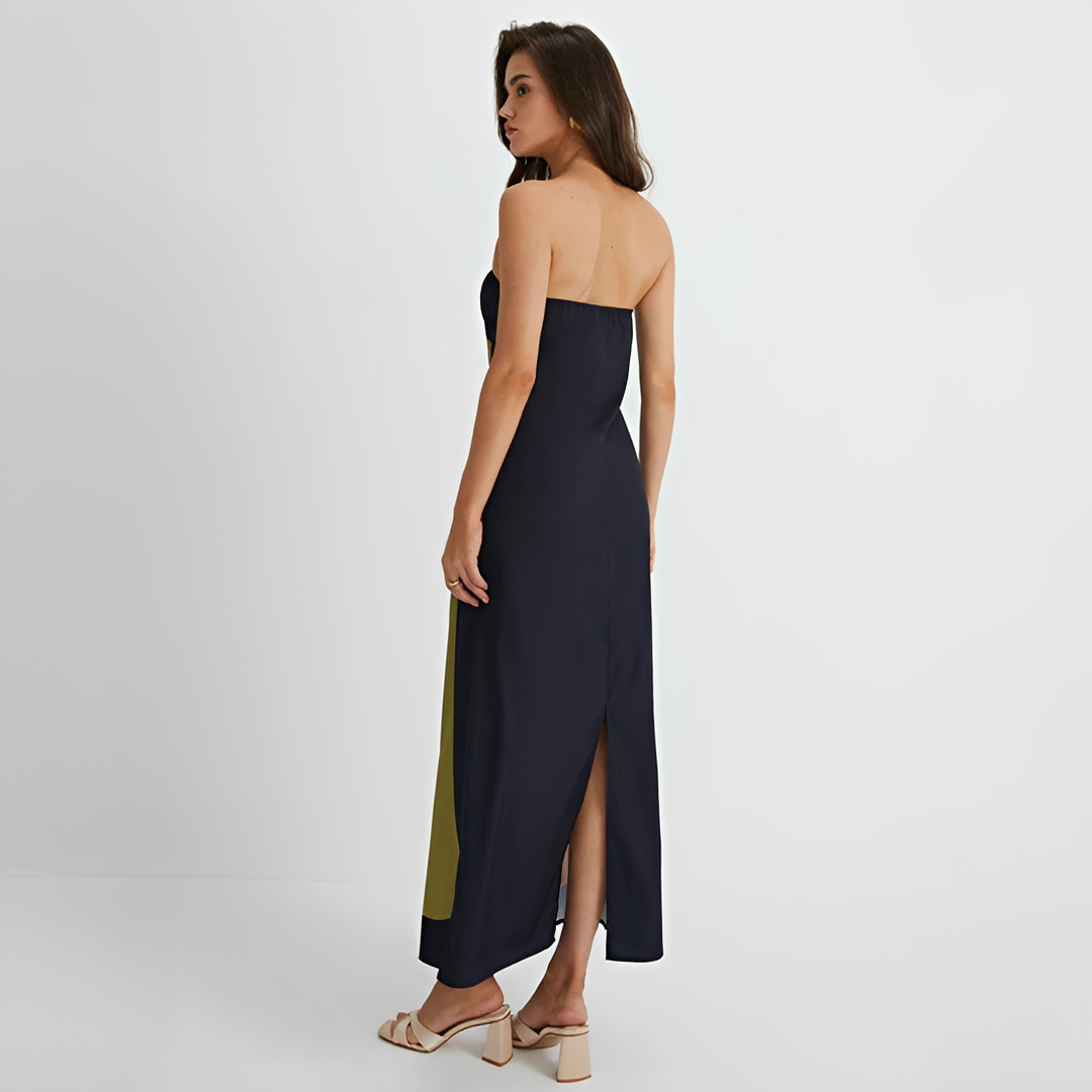 Delaney - Robe Élégante à Fleurs Sans Bretelles