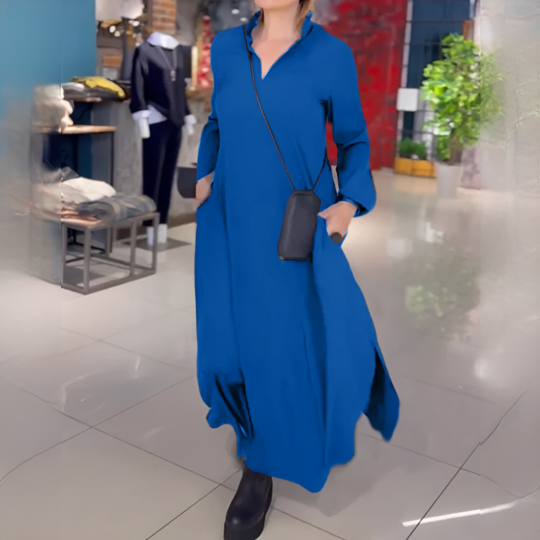 Cassie - Robe Décontractée à Manches Longues