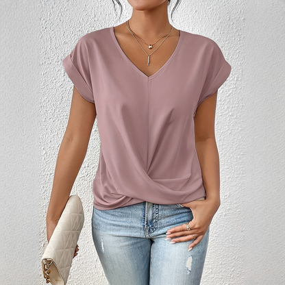 Paola - Elegant short-sleeved shirt for women