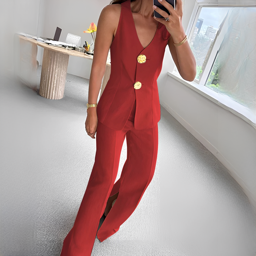 Verna - Ensemble décontracté haut sans manches et pantalon