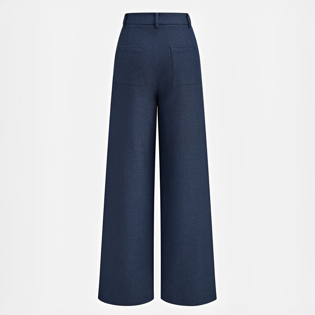 Odessa - Pantalon Large Plissé Décontracté