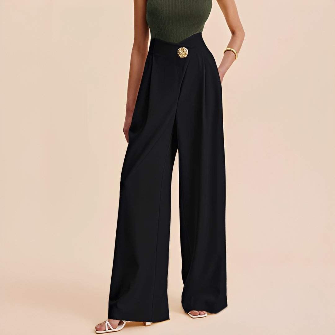 Joyce - Pantalon large à taille haute