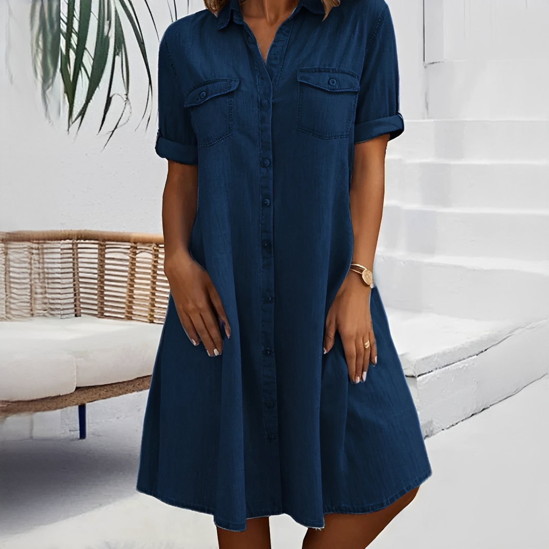 Naomi - Robe mini décontractée à boutons