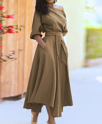 Rachael - Robe chic avec ceinture pour femmes