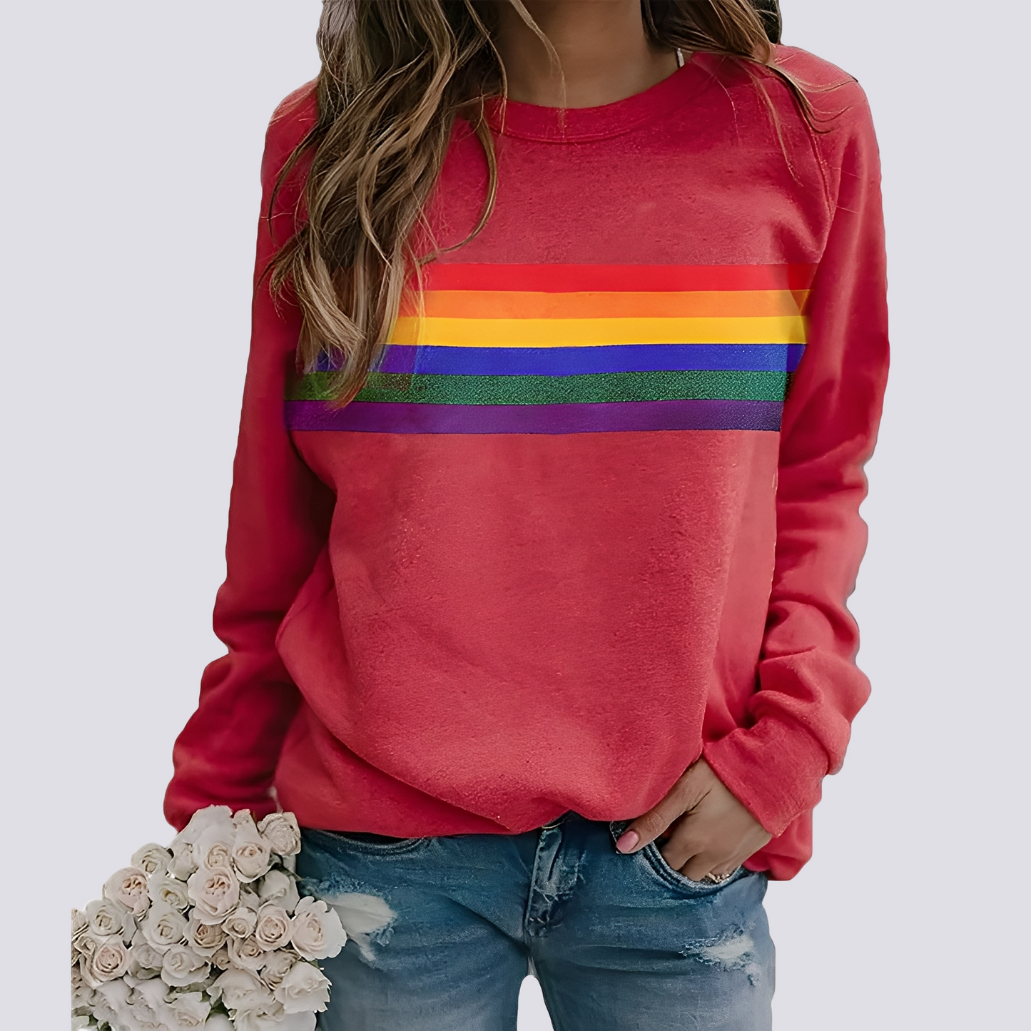 Roseann - Pull chic avec motif coloré pour femmes