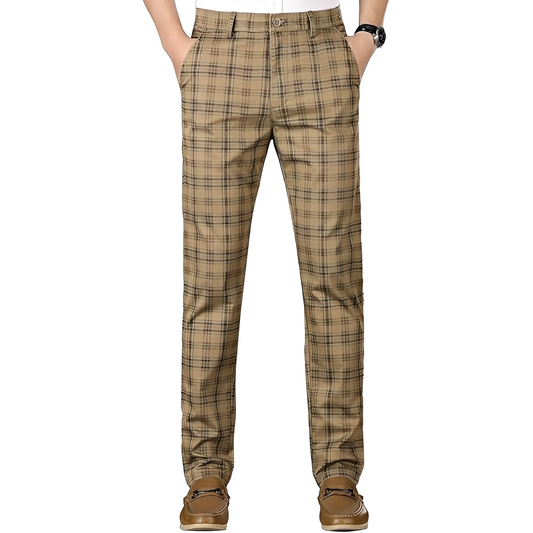 Hayavert - Pantalon à carreaux tendance pour homme