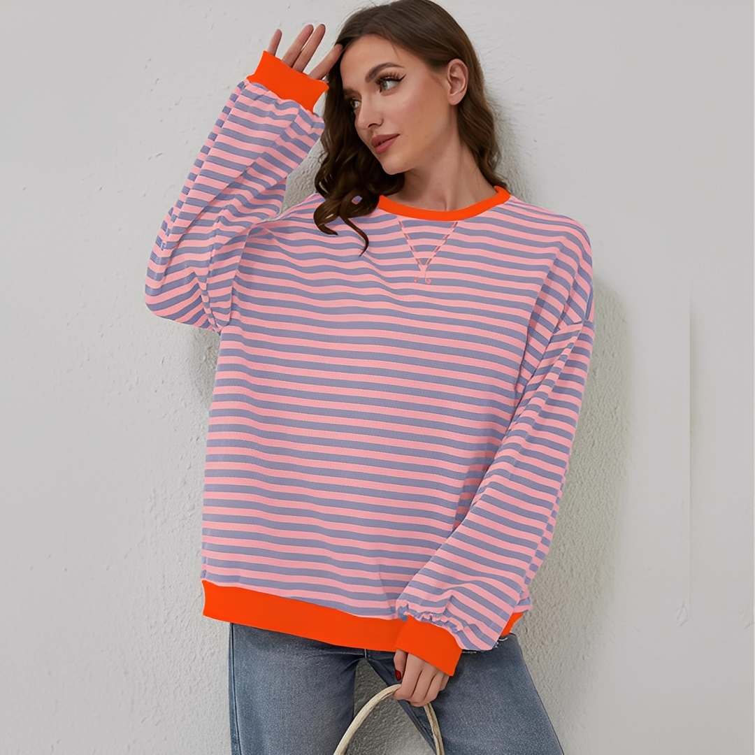 Pénélope - Pull oversize rayé pour femme