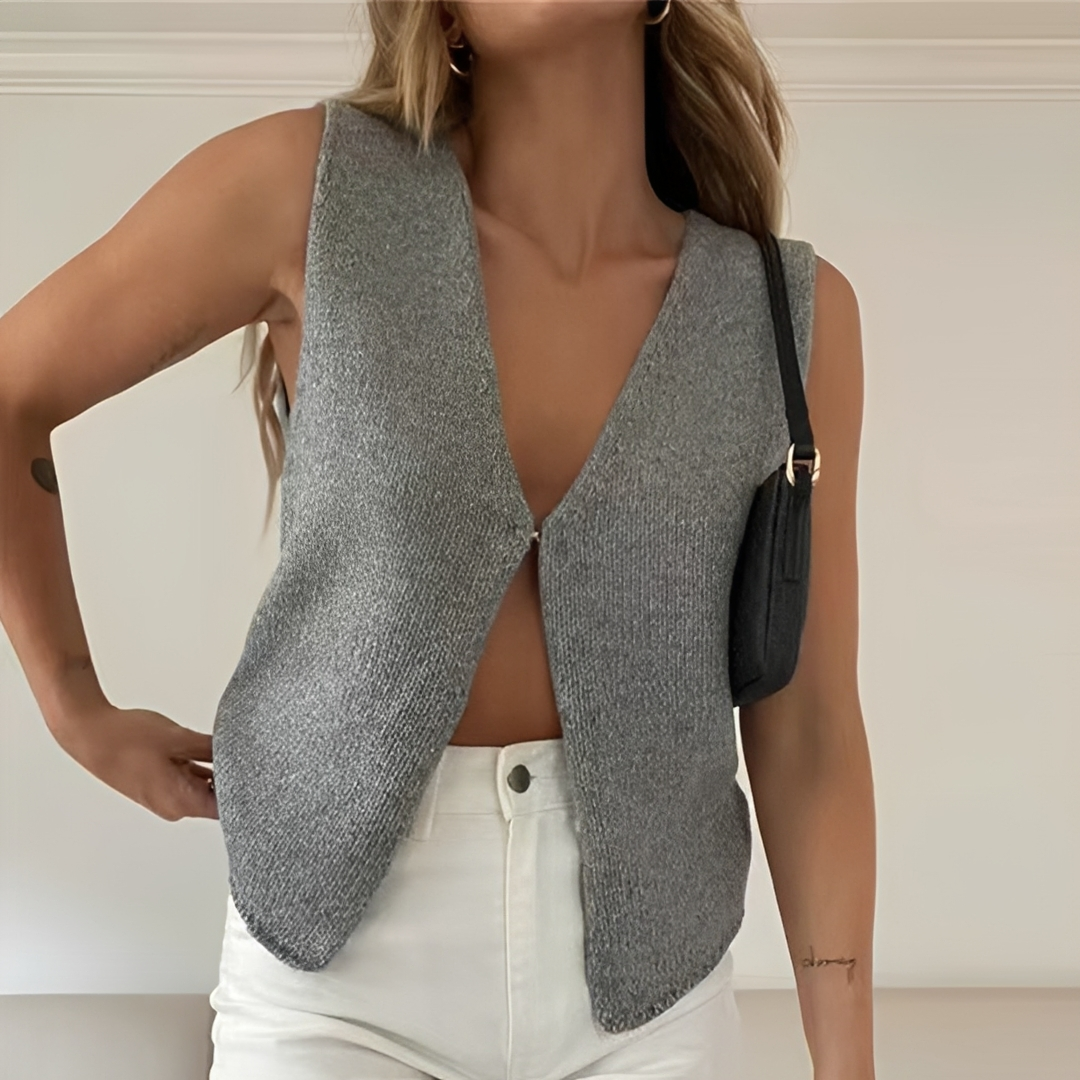 Ellaine - Gilet Sans Manches Chic