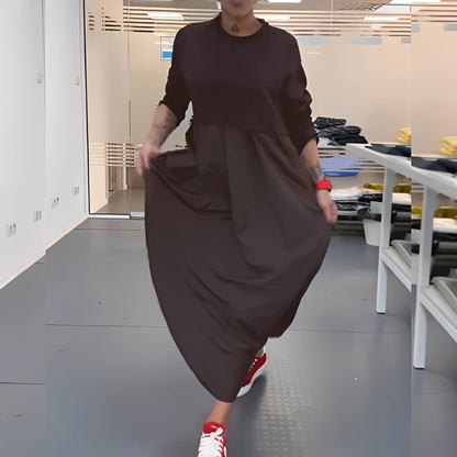 Gisèle - Casual dress with round neckline for women
