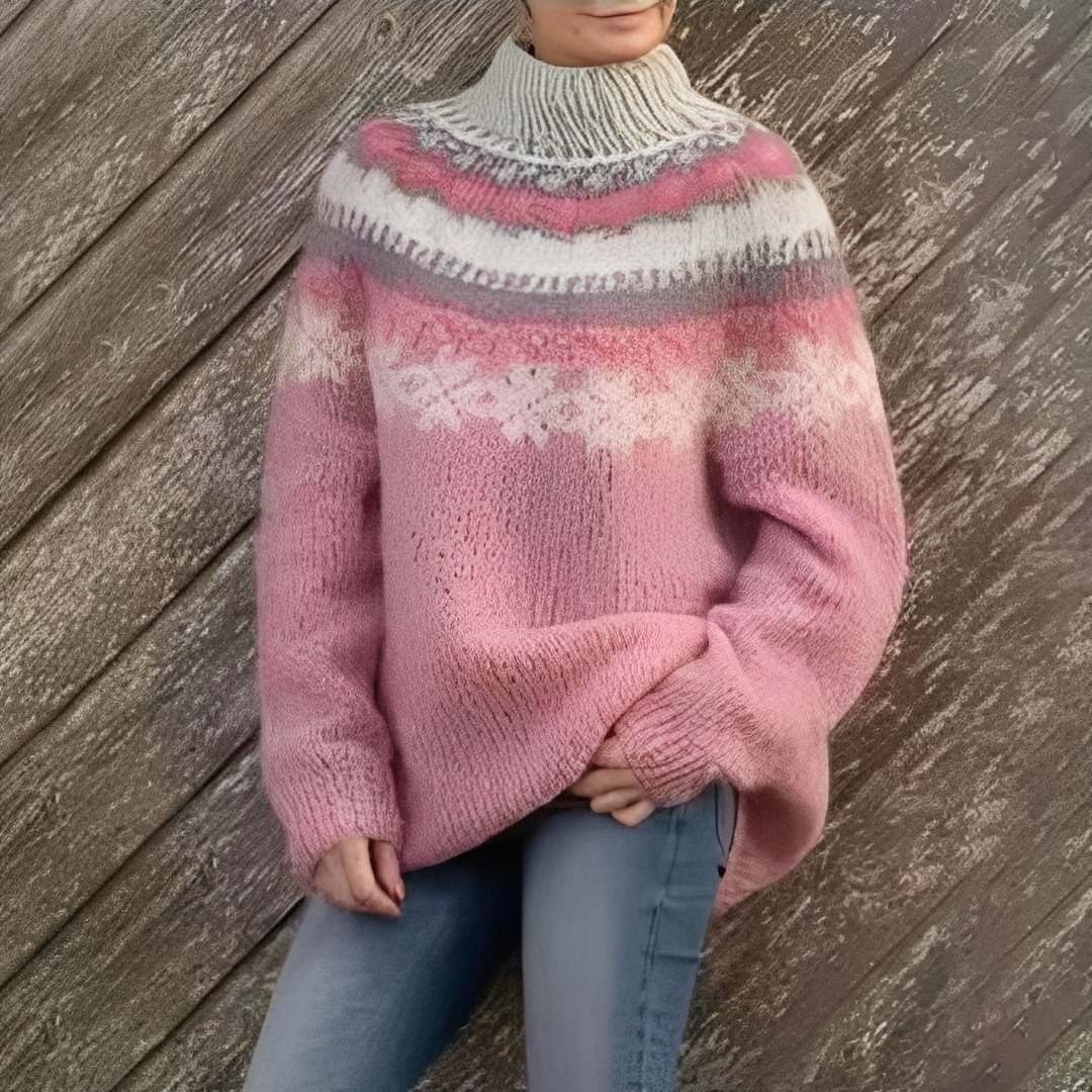 Manuela - Damenpullover mit nordischem Wintermuster