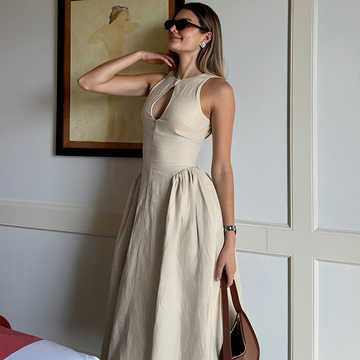 Chelou - Robe Maxi Plissée