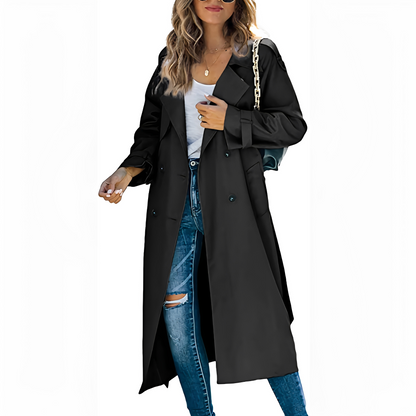 Jodie - Long manteau chic croisé pour femmes