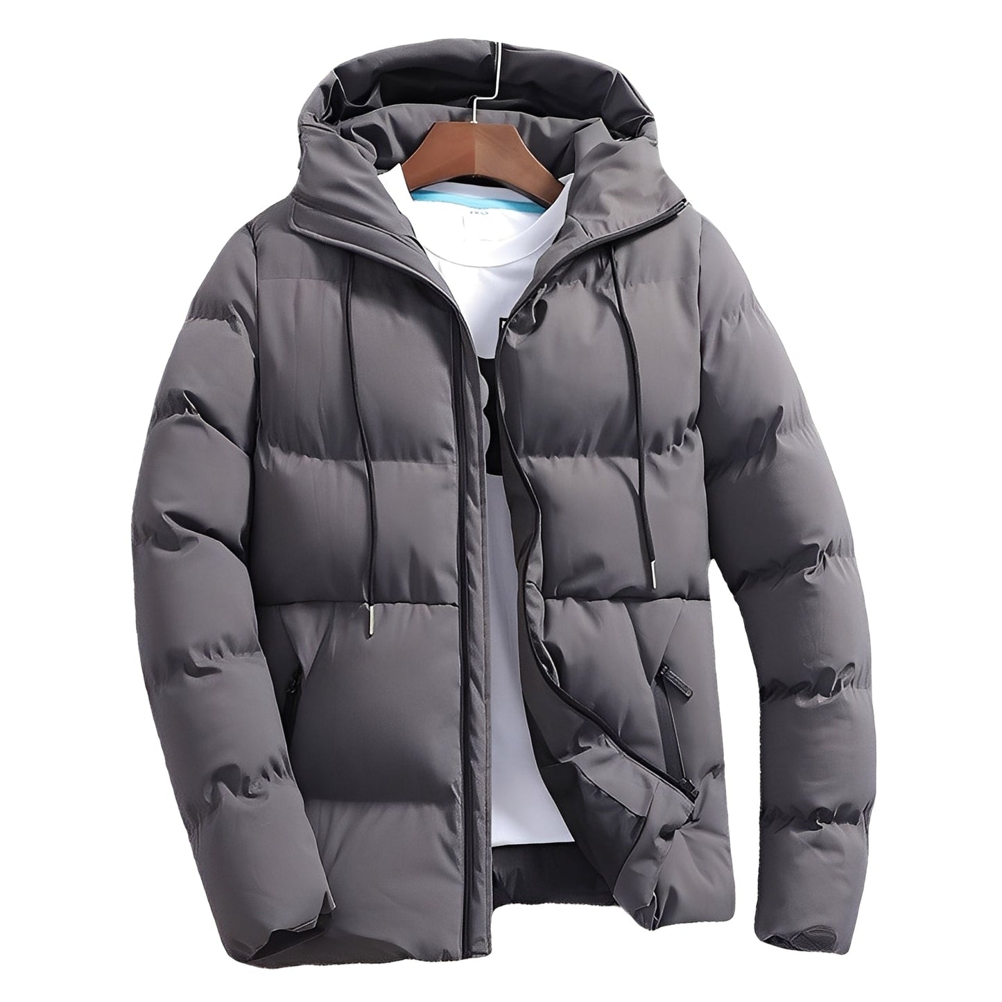 Robert - Stylish quilted jacket with hood for men