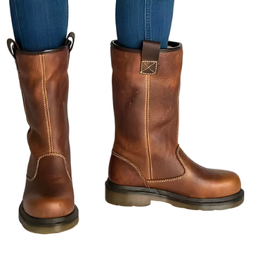 Alexia - Bottes vintage avec doublure en fourrure pour femmes