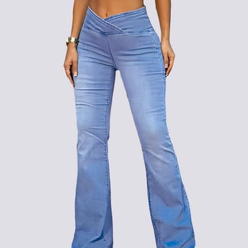 Lexi - Pantalon chic en jean avec coupe évasée