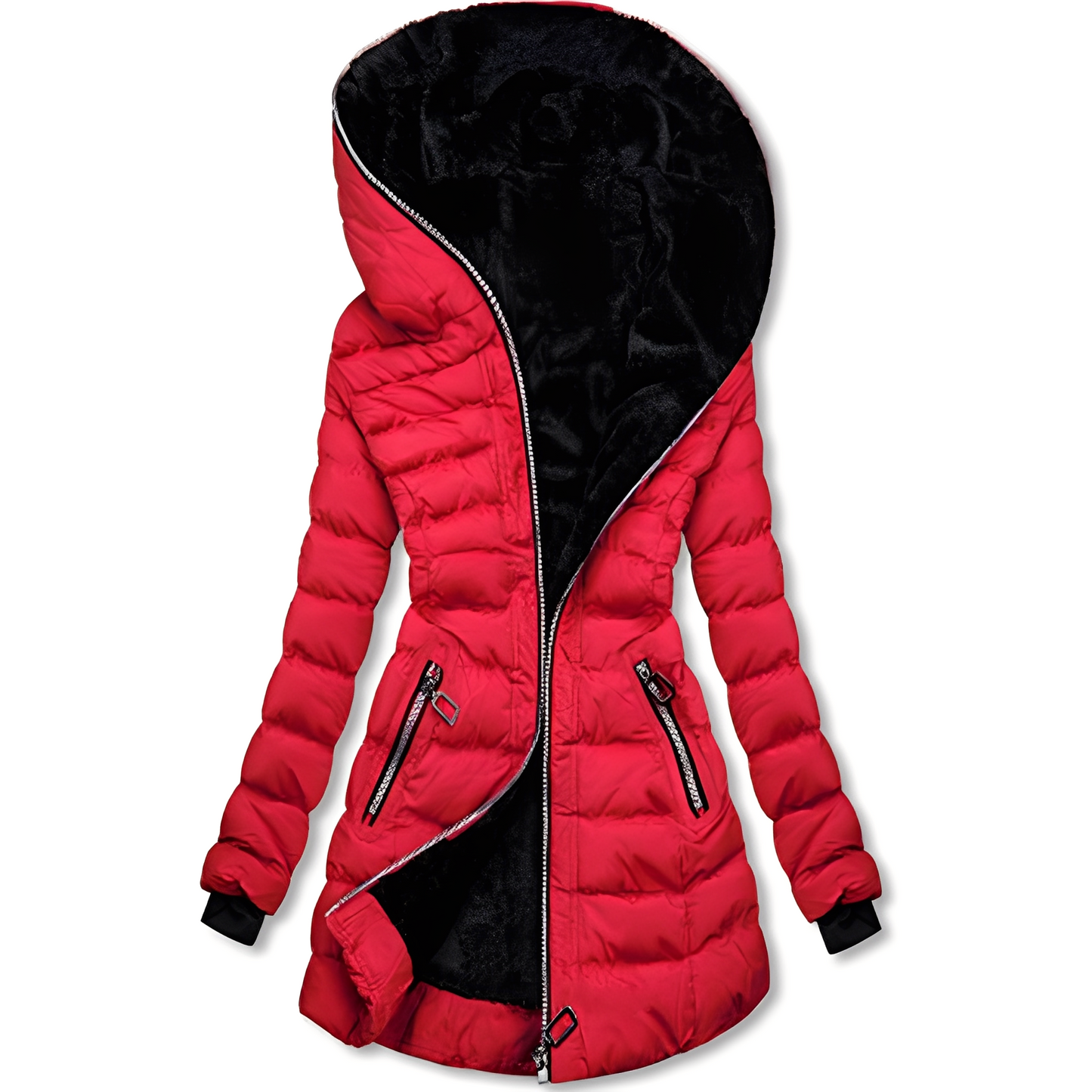 Jasmine - Manteau d'hiver tendance avec capuche pour femmes