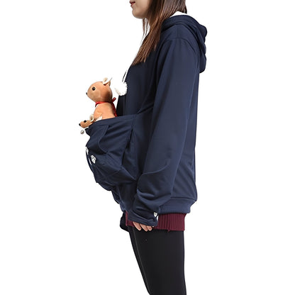 Samantha - Fashionable hooded sweatshirt with pocket for women