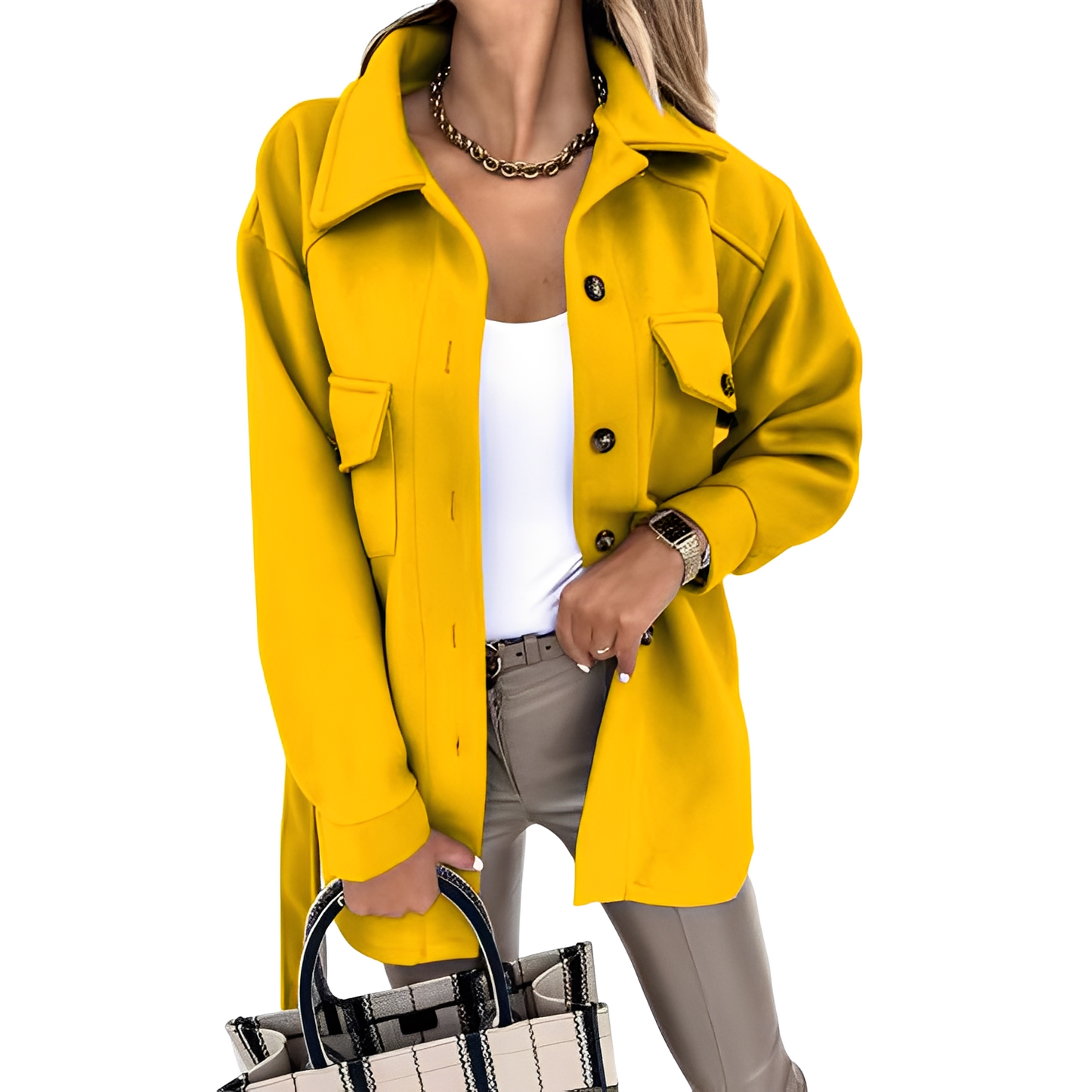 Bethanie - Veste femme avec col décontracté et boutons