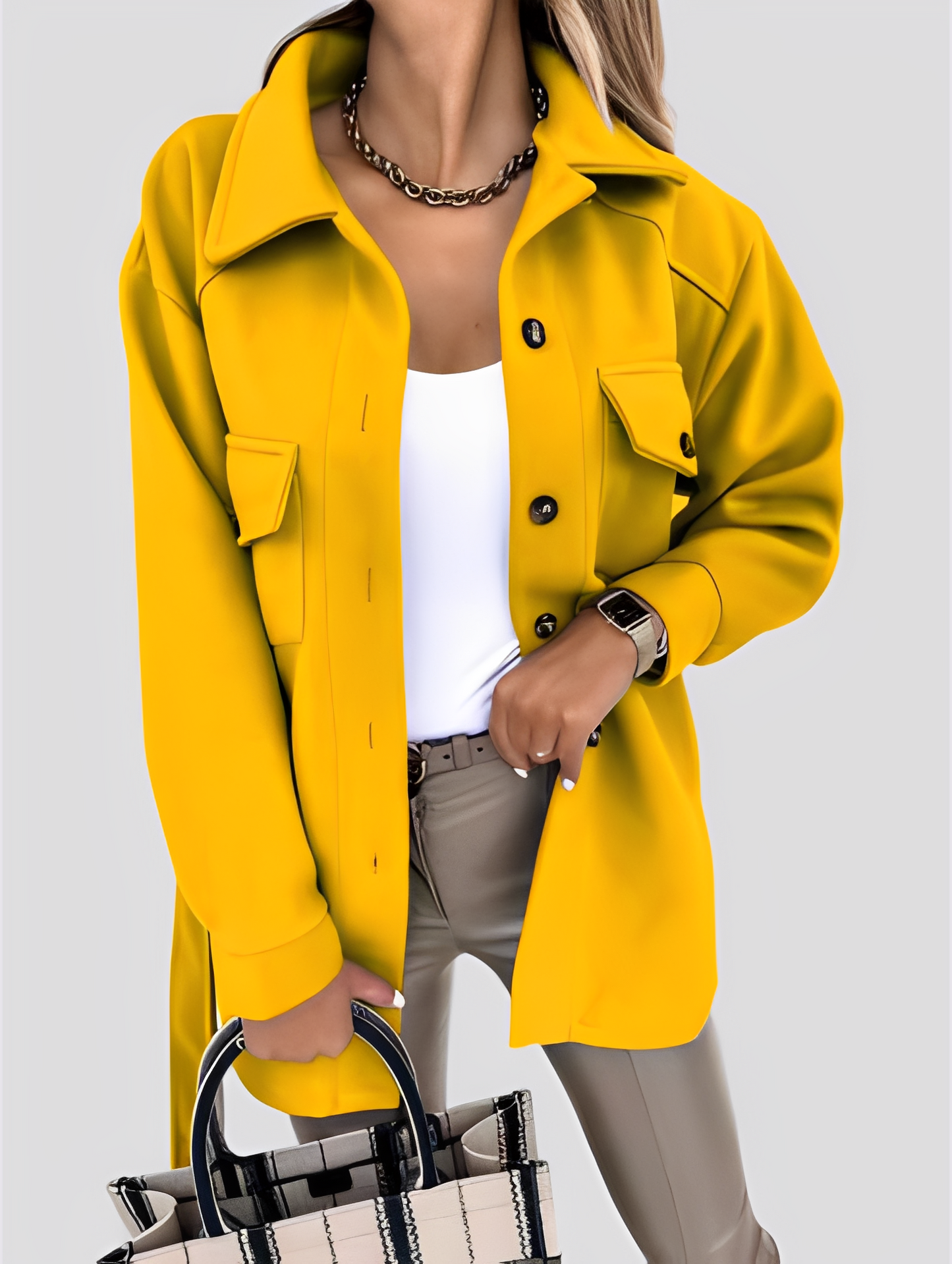 Tiffanie - Blazer en laine léger et moderne avec col à revers pour femmes