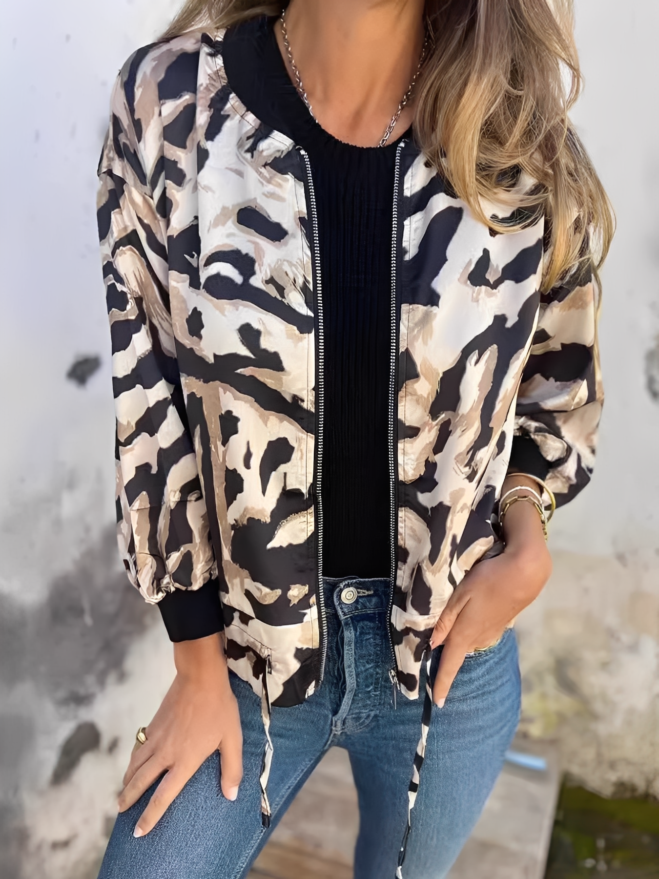 Ryana - Blouson chic à fermeture éclair pour femmes