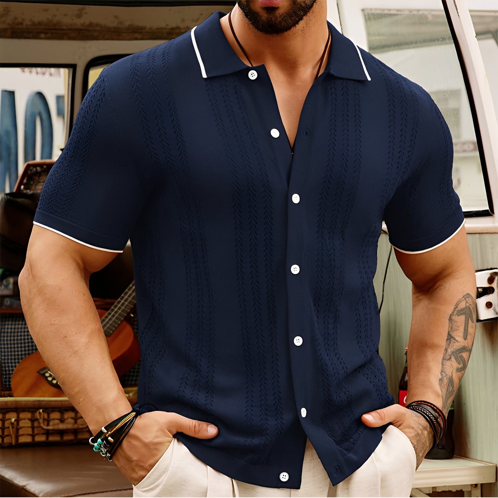 Harrell - Chemise au Col Élégant