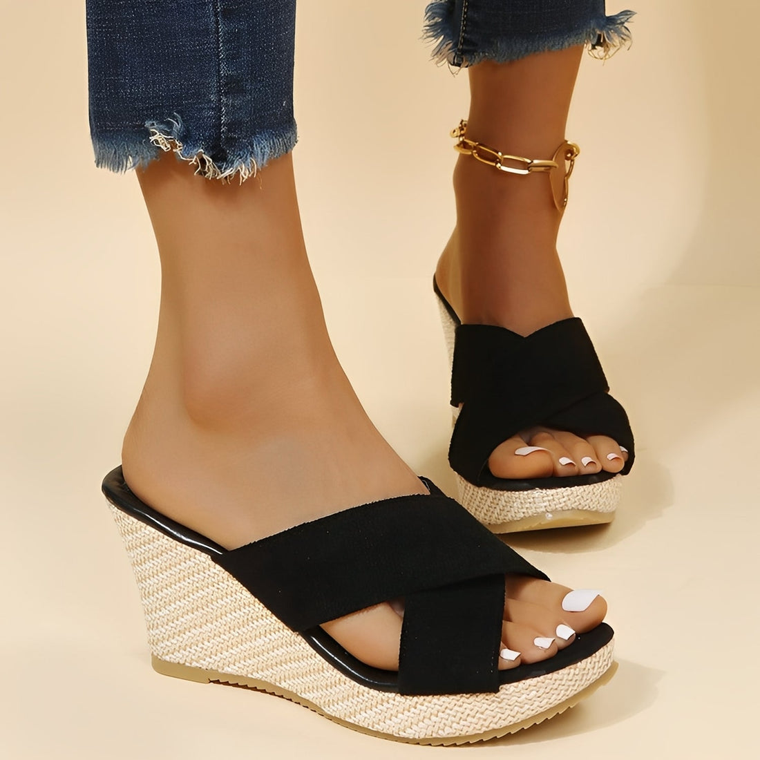 Julie - Sandales compensées élégantes et confortables pour femmes