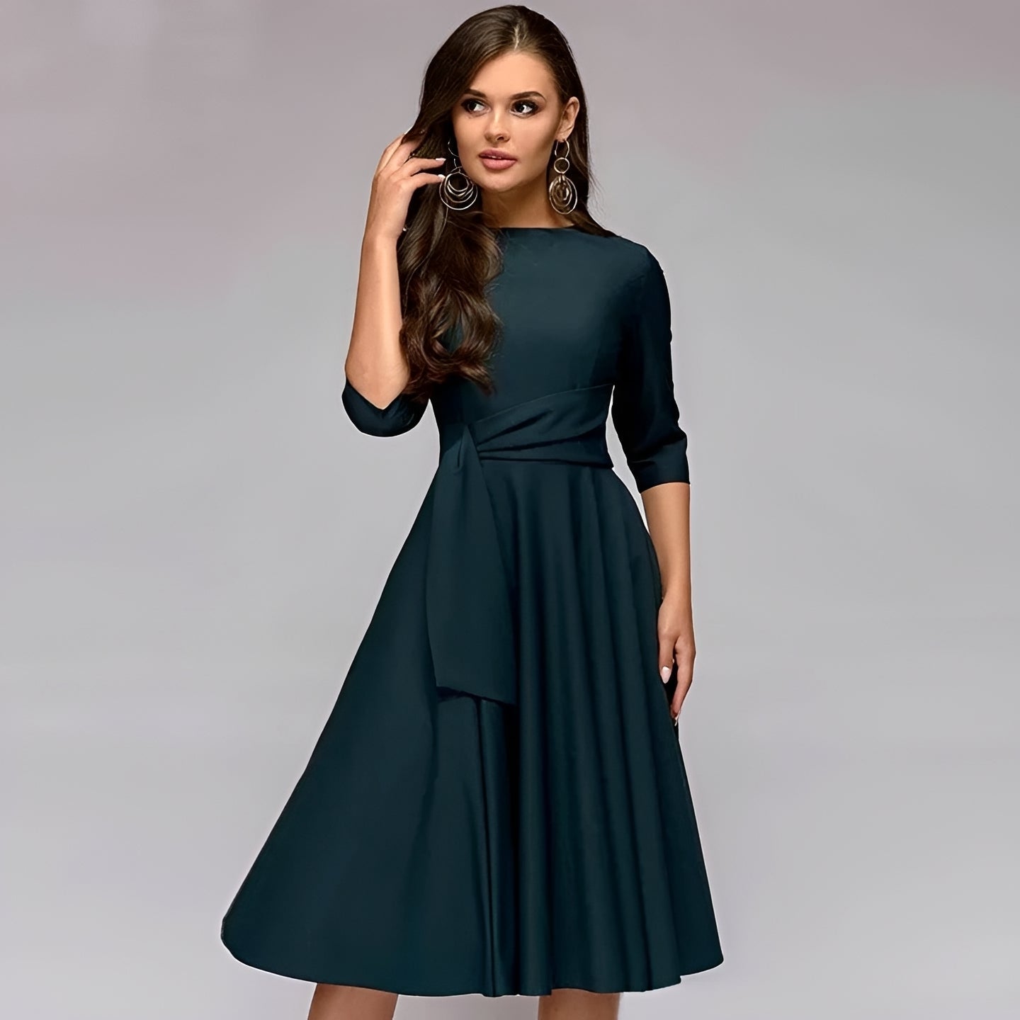 Sameer - Robe midi relax