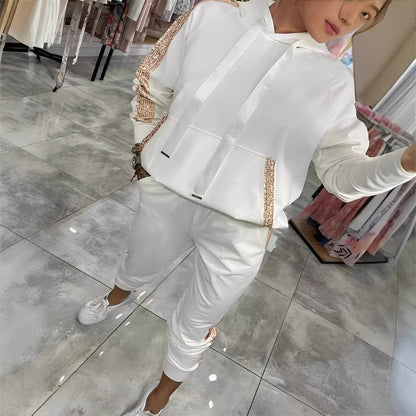 Tiffany - Elegantes Damen-Set mit Kapuzenpullover und Hose