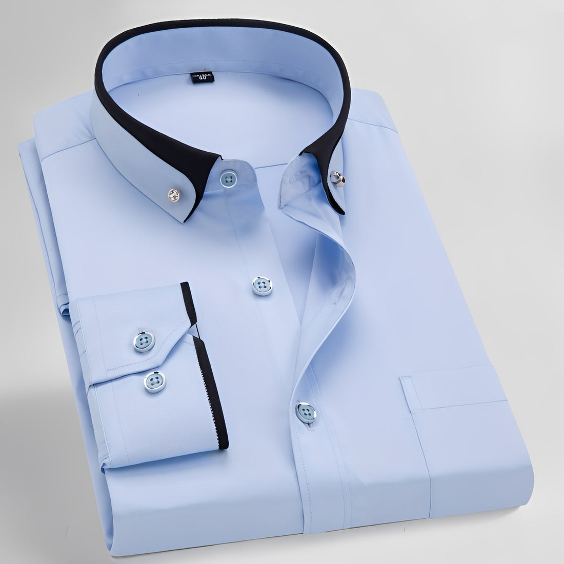 Glindel - Chemise classique à manches longues pour homme