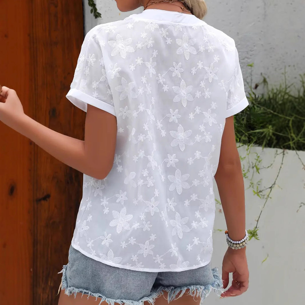 Rosalie - Blouse Chic à Motif Floral
