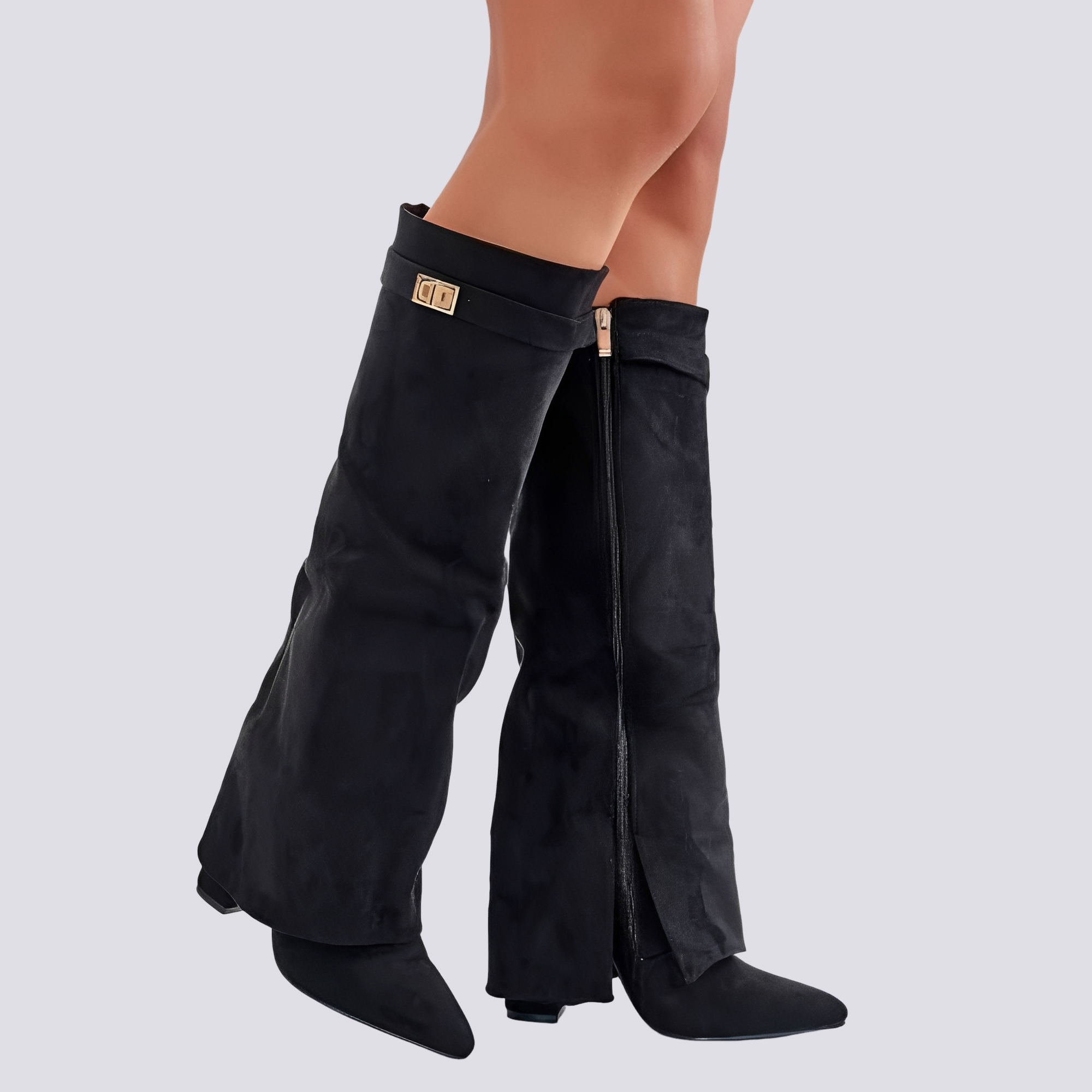 Blair - Bottes Hautes Raffinées avec Revers