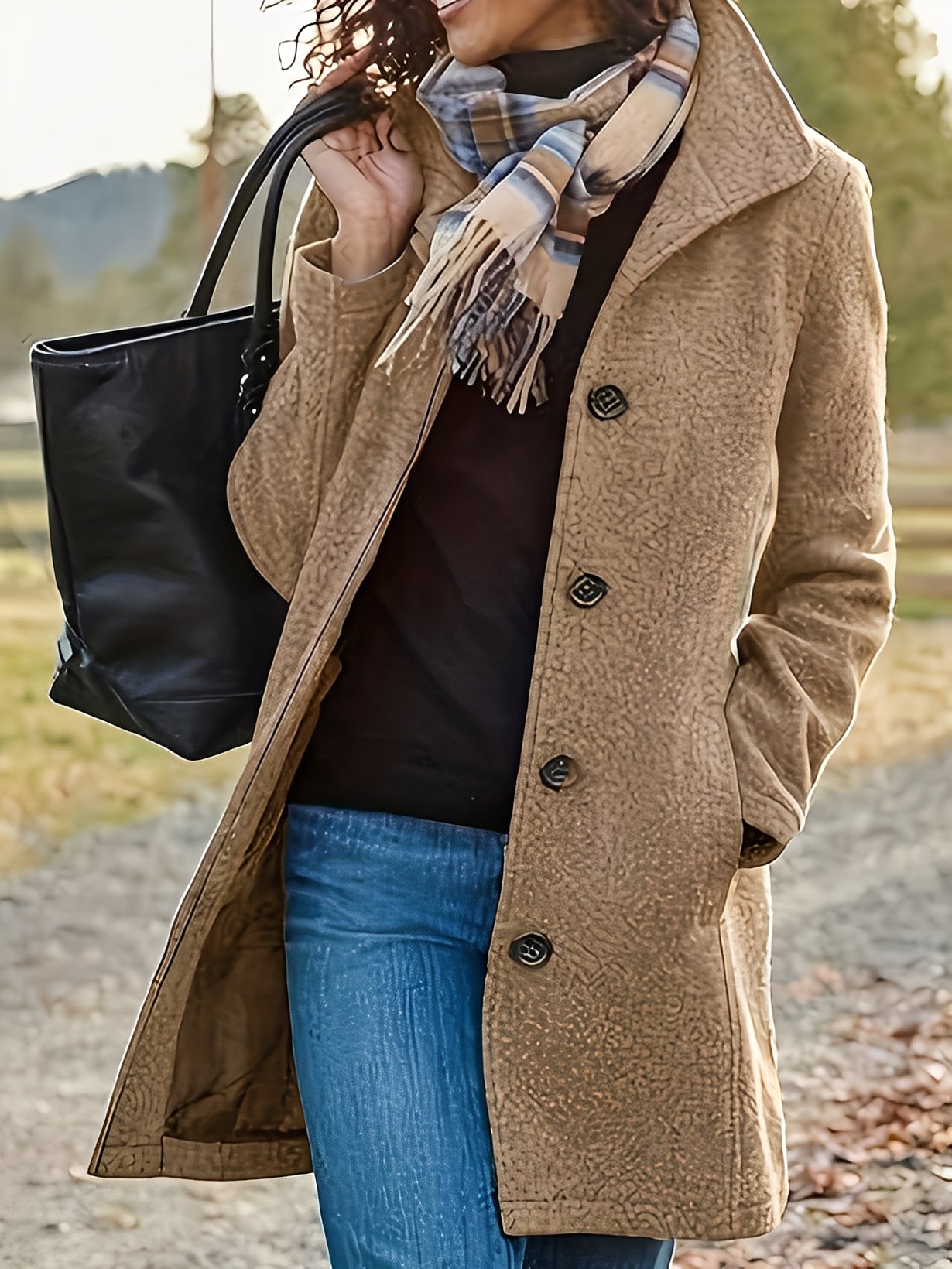 Jaclyn - Manteau polyvalent en tweed moderne pour femmes