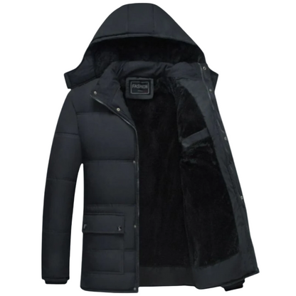 Hugo – Manteau d'hiver noir pour hommes