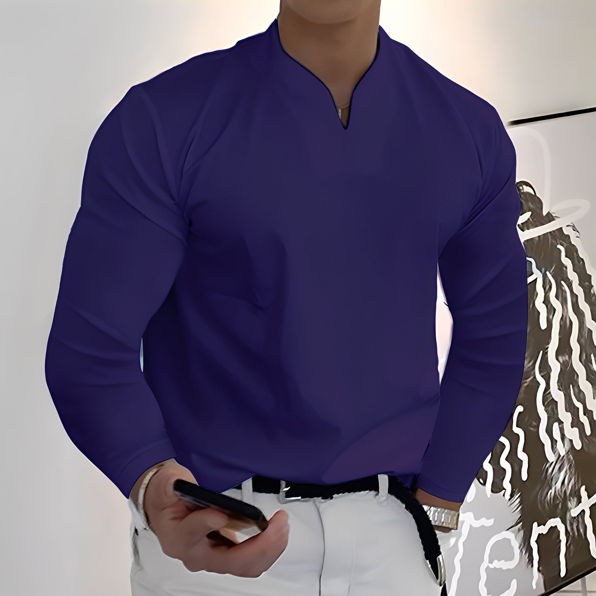 Corentin - Chemise décontractée à manches longues pour homme