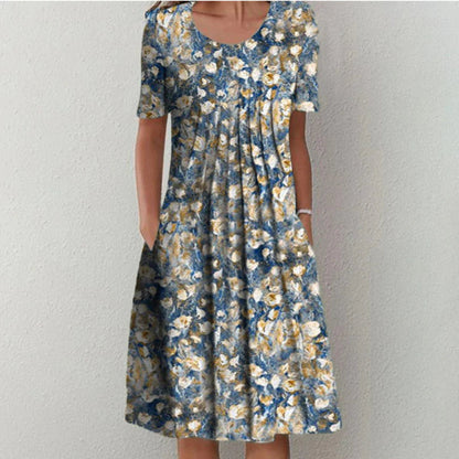 Erin - Elegant dress with delicate floral pattern