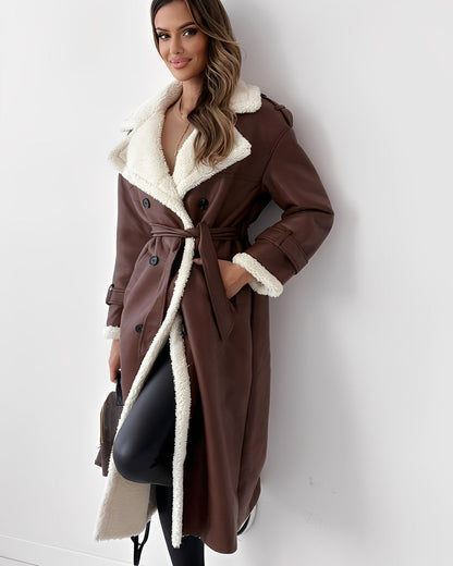 Sally - Long manteau élégant avec doublure matelassée pour femmes