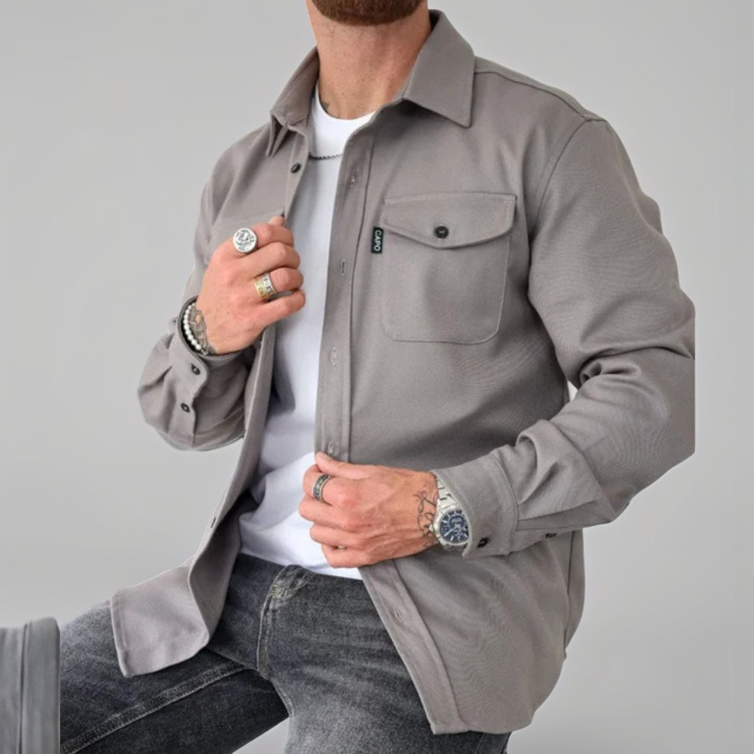 Eufed - Lässiges Hemd mit langen Ärmeln für Herren