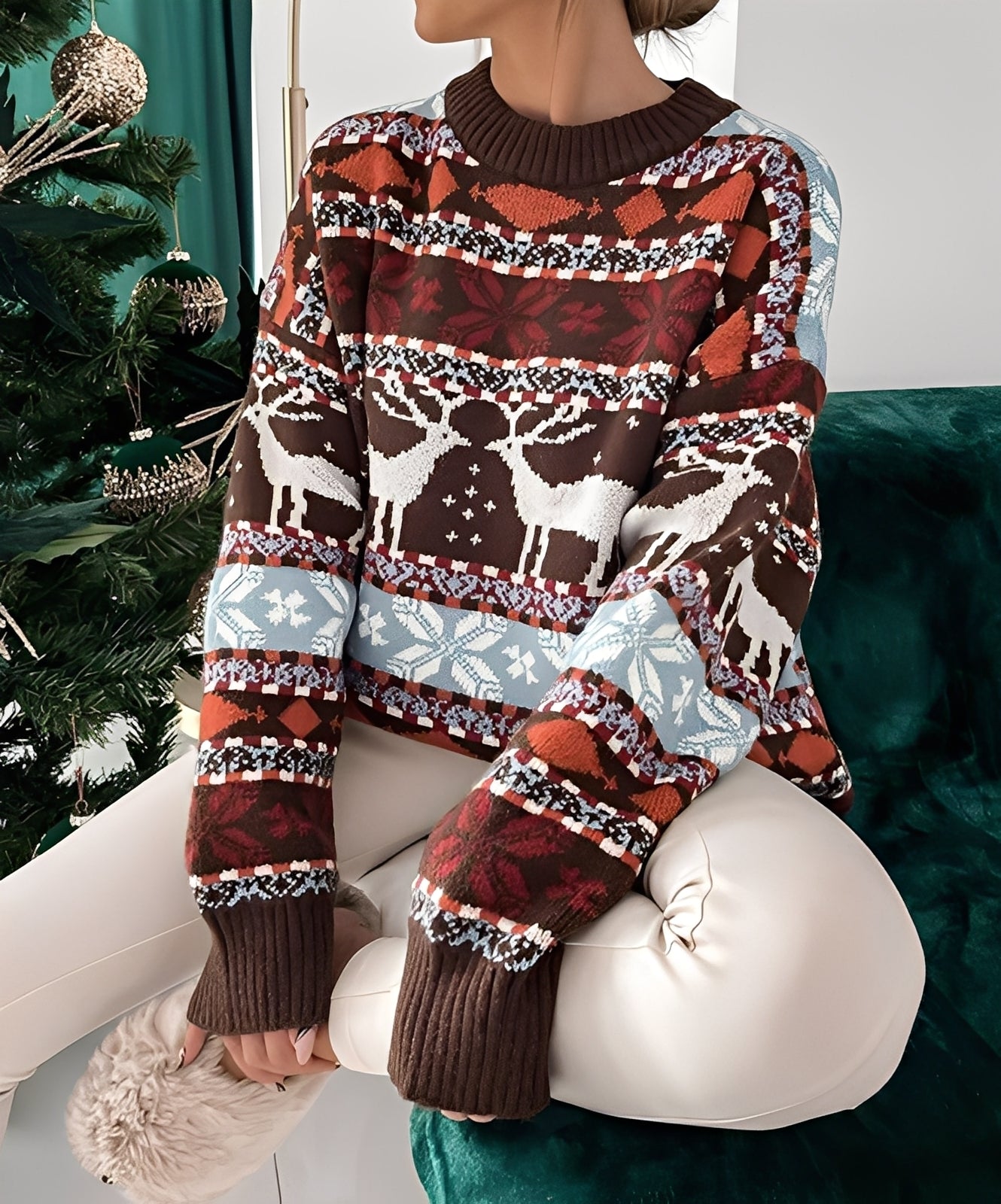Carolina - Pull confortable avec motif de Noël pour femmes