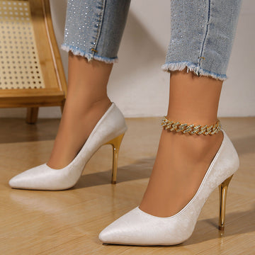 Frances - Chaussures Chic avec Talon Doré
