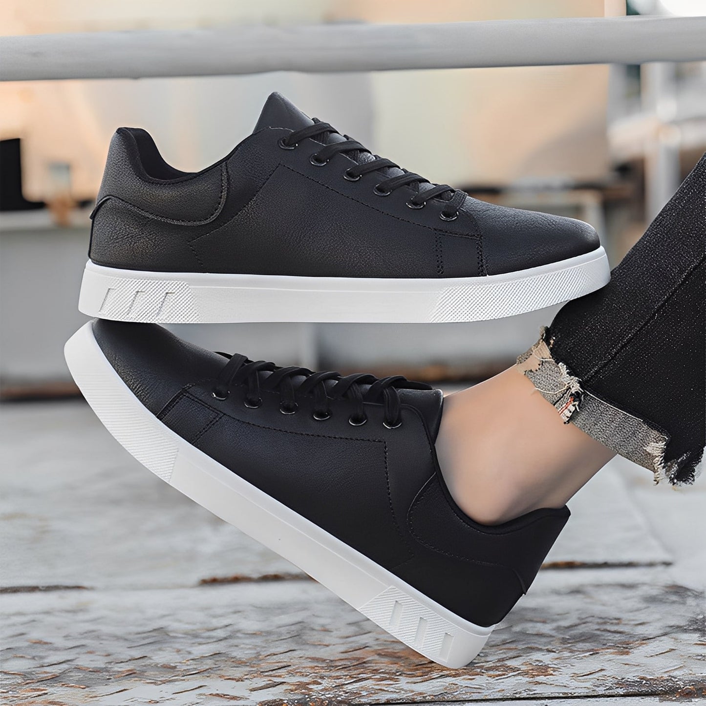 Jerome - Chaussures plates en cuir modernes pour hommes