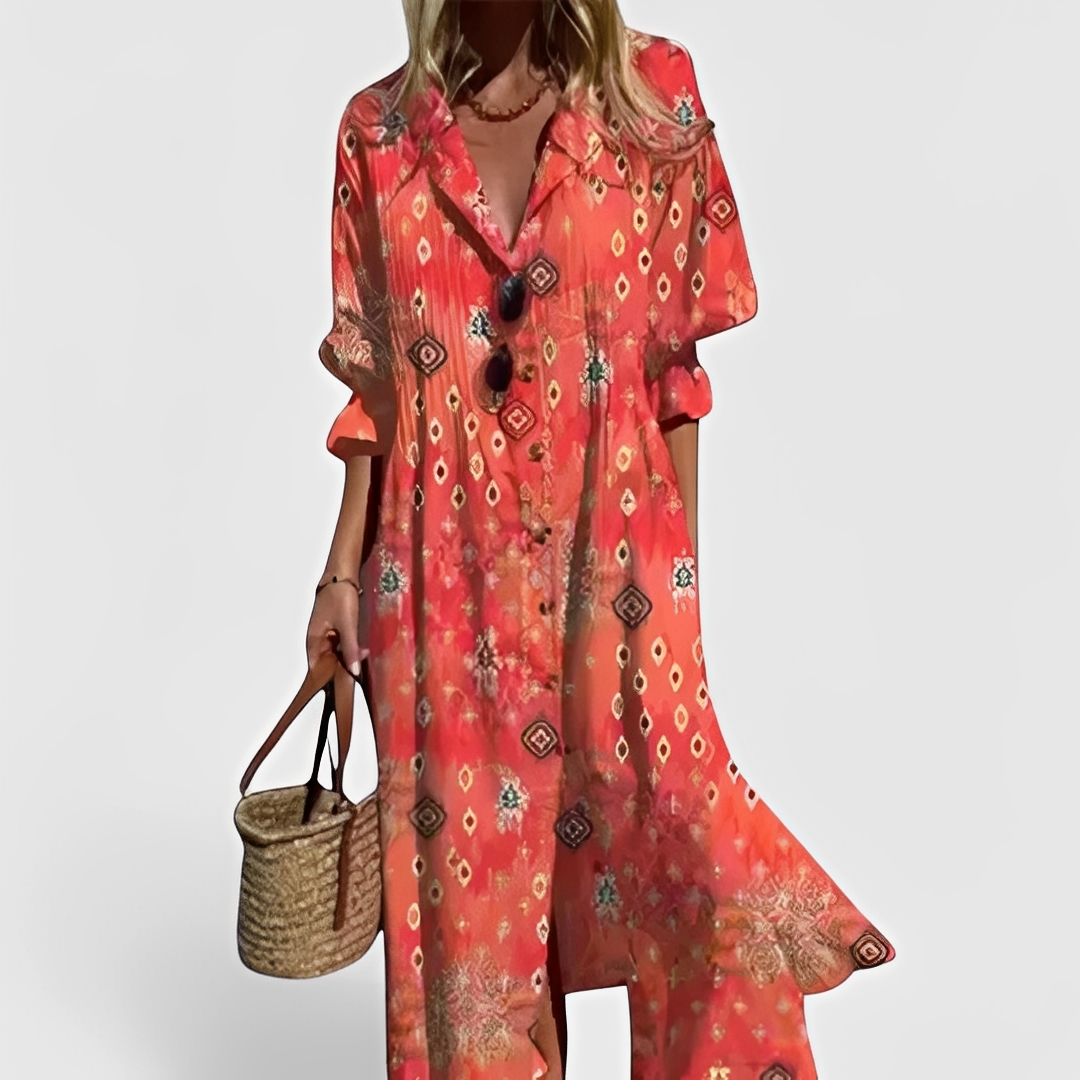 Millie - Robe midi fleuri chic