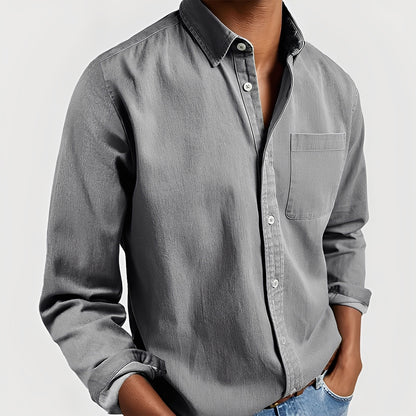 Kaspar - Chemise à manches longues en coton pour homme