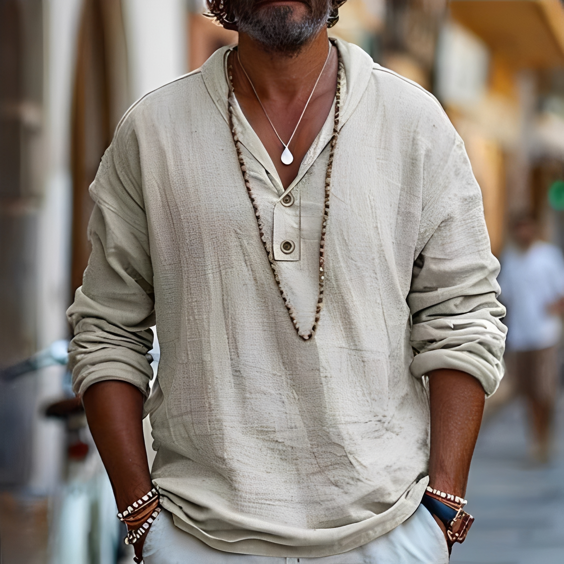 Xavier - Chemise d'été ample pour homme