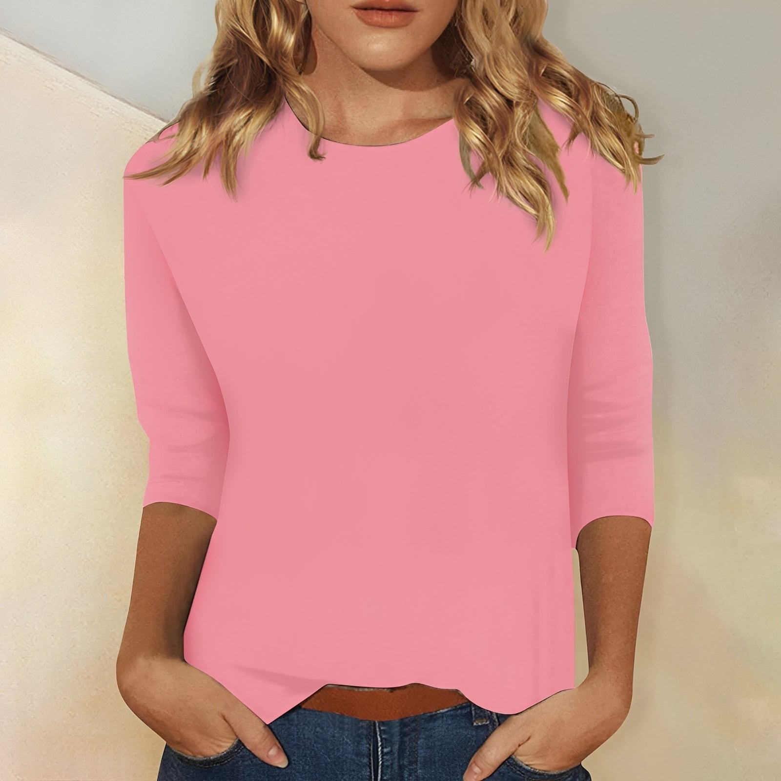 Kathryn - T-shirt décontracté manches 3/4 femme