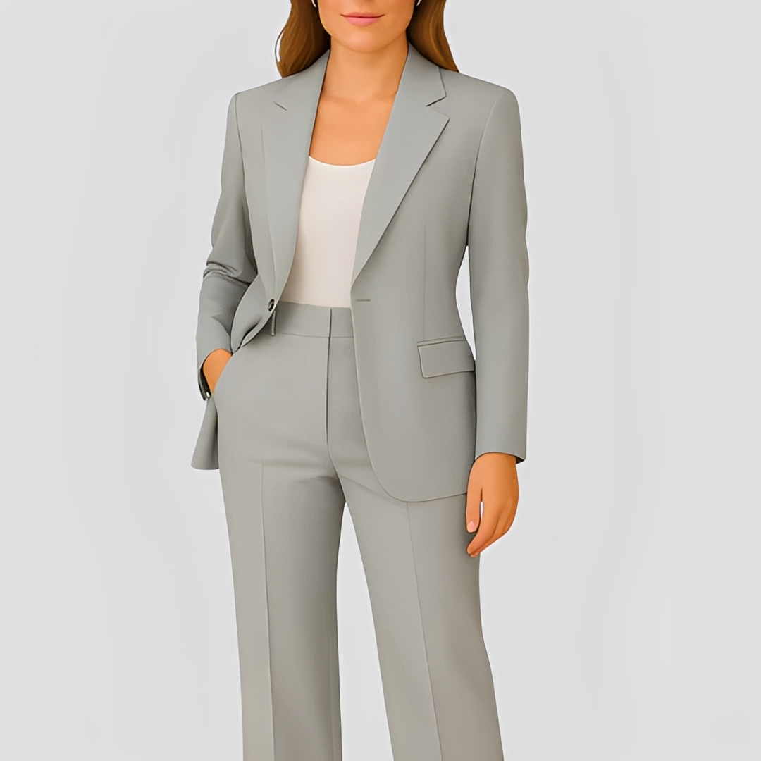 Maeva - Eleganter langer Blazer und Hose für Damen im Set