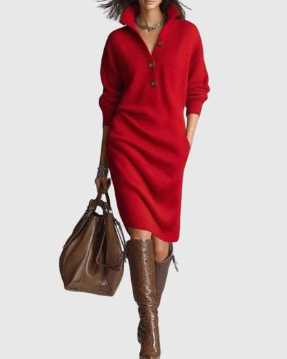 Arianell – Elegant Knitted Mid-Length Dress